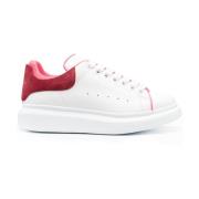 Perforerte Hvite/Rosa Sneakers