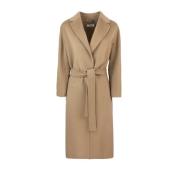 Midi Wrap Coat i ren ull