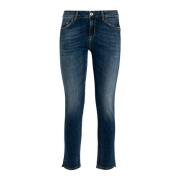 Kvinner Skinny Classy Blå Denim Jeans