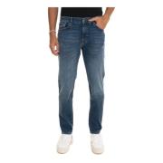 5-lomme denim jeans med rett ben