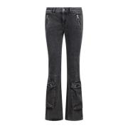 Flared D-Poky-S Jeans med Cargo Lommer