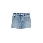 Blå Denim Shorts