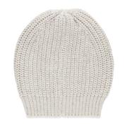 Ivory Cashmere Silke Beanie Lue Paljetter