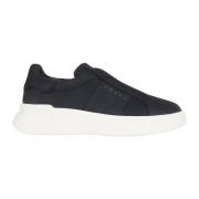 Semskede Slip-On Sneakers med Logo Detalj