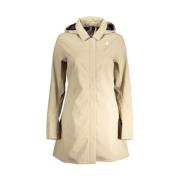 Beige Trenchcoat med Avtagbar Hette