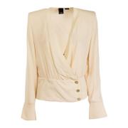 Elegant Langermet Bluse