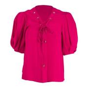 Elegant Lilla Bluse Outlet Pris