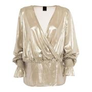 Elegant Metallisk Sommerbluse Outlet Pris