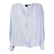 Lilla langermet bluse