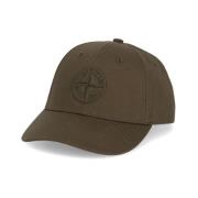 Mørk Grønn Bomull Baseball Cap