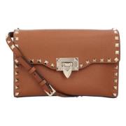 Leather shoulder-bags