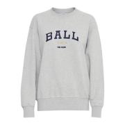 Sporty Sweatshirt med Smart Broderi