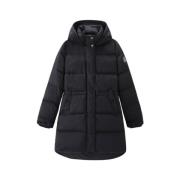 Svart Puffer Parka for Kvinner