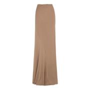 Asymmetrisk Silke Stretch Maxi Skjørt