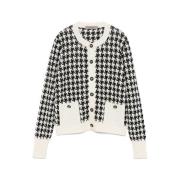 Pixelated Houndstooth Cardigan