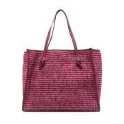 Mulberry Rosa Lær Stripe Mønster Veske