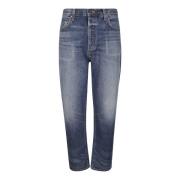 Straight Leg Five Pocket Jeans