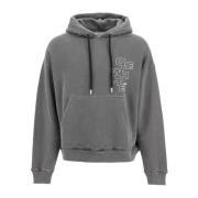 Outline Arrow Hoodie med Logo Print