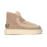 Eskimo Sneaker Bold Kamelfarget med Glitterlogo