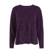 Mohair Casual Pullover Strikket Sweater