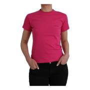 Bomull Crew Neck Tee Rosa