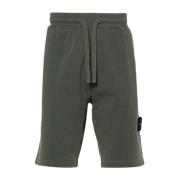 Militærgrønn Bomull Sports Shorts