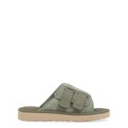 Grønn Semsket Stropp Sandal