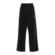 Svart Wide Leg Track Pant Vasket Rose