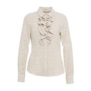 Beige Skjorte Aw24 Stilig Klassisk Design