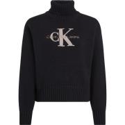 Chenille High Neck Sweater Svart