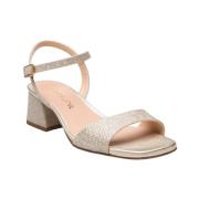 Glitrende Gull Hæl Sandal