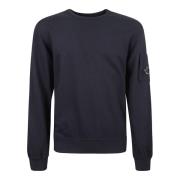 Blå Jersey Sweatshirt med Linse Detalj