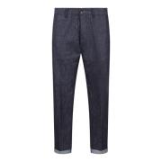 Rå Bomull Denim Chino Stil Bukser