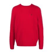 Cardinal Rød Cashmere Polo Sweater