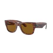 Mega Wayfarer Solbriller Brun Stripet Havana