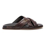 Lær sandal for menn