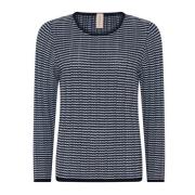 Multifarget O-Neck Pullover Bluse Marine