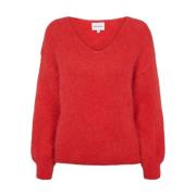 Alpaca Pullover - Lipstick Red