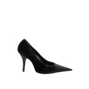 Elegant Svart Fløyel Pumps