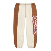 Panel Script Sweatpant Naturlig