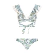 Multifarget Paisley Print Bikini Badetøy