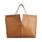 Brun Skinn Shopping Bag