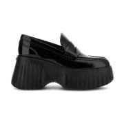 Sort Patent Skinn Slip-On Sko