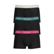 Sort Bomull Boxer Shorts Pakke