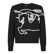 Svart Sweatshirt for Menn Aw24