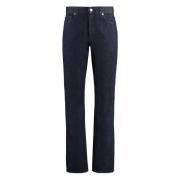 Slim-fit straight-leg jeans med logodetaljer