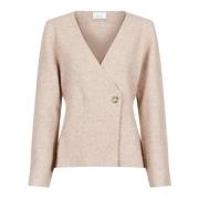 Louise Strikk Cardigan - Sand Melange