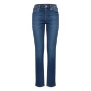 Blå Straight Leg Jeans