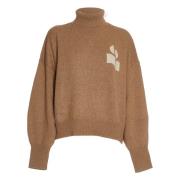 Kamel Strikk Turtleneck Pullover Aw24