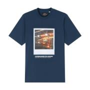 Navy Bomull Jersey Frode Poloroide Tee